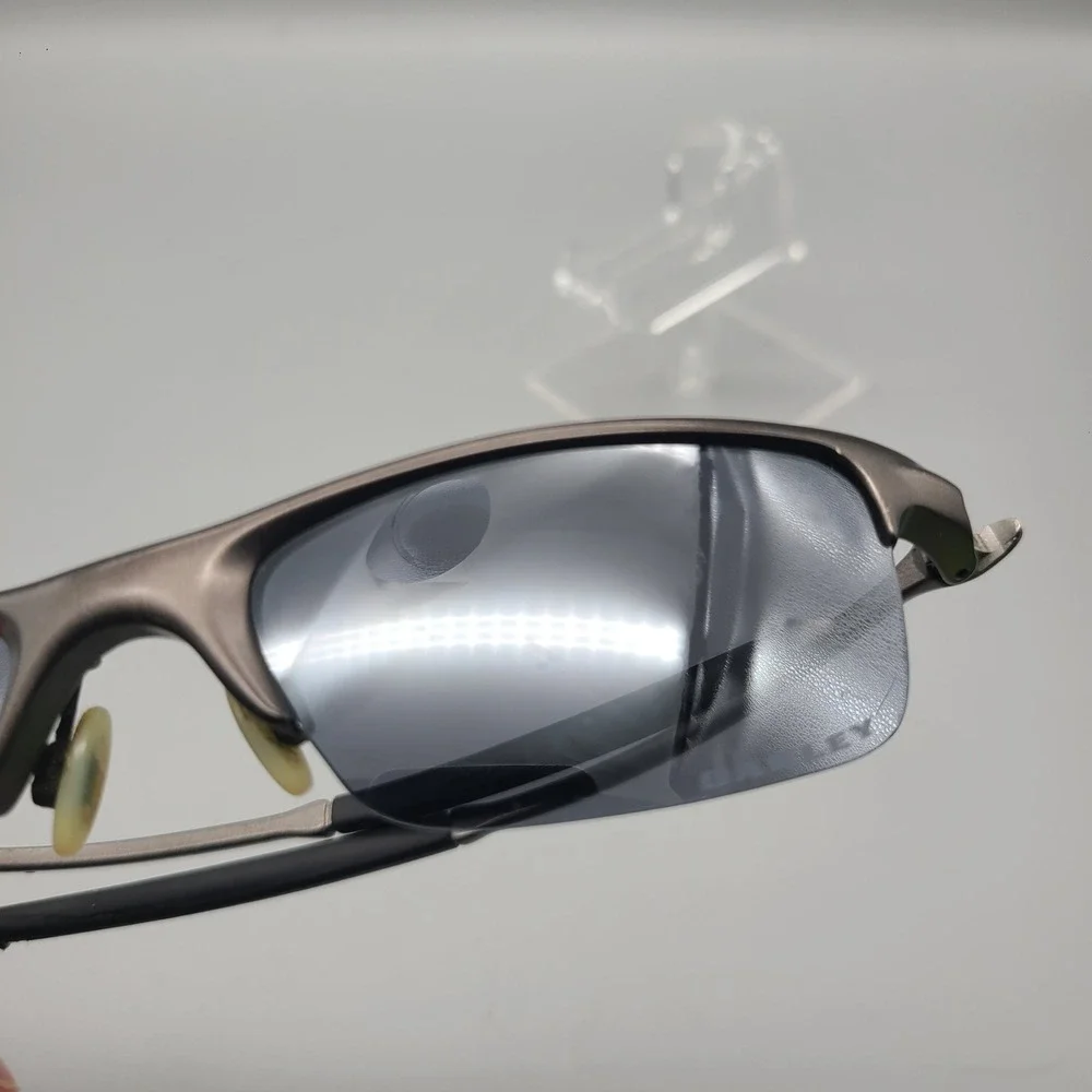 Oakley A Wire Sunglasses Gunmetal Gray Metal Frame Vintage Made in USA Dark Lens